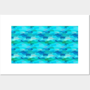 Elegant Water Abstract Seamless Pattern Posters and Art